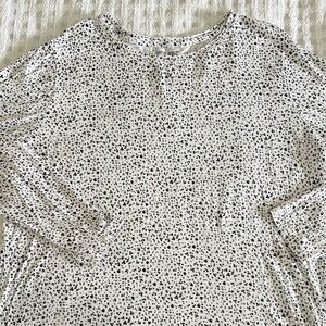 Nine West White & Black Longsleeve Shirt